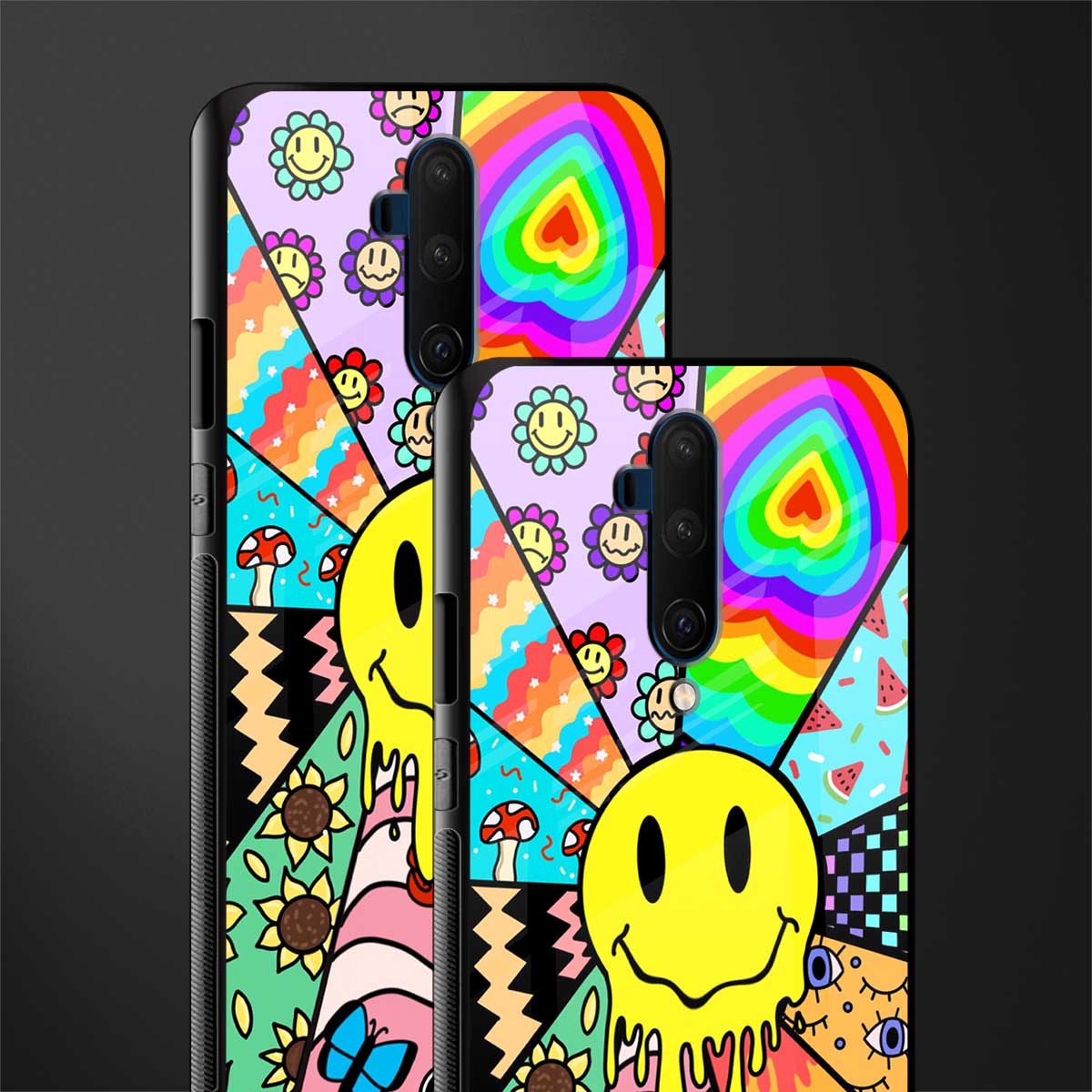 y2k doodle glass case for oneplus 7t pro image-2