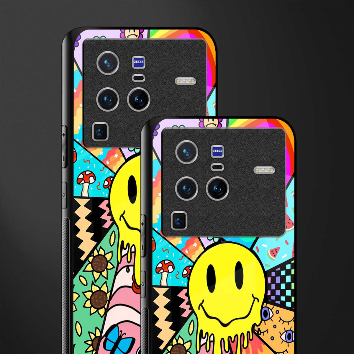 y2k doodle glass case for vivo x80 pro 5g image-2
