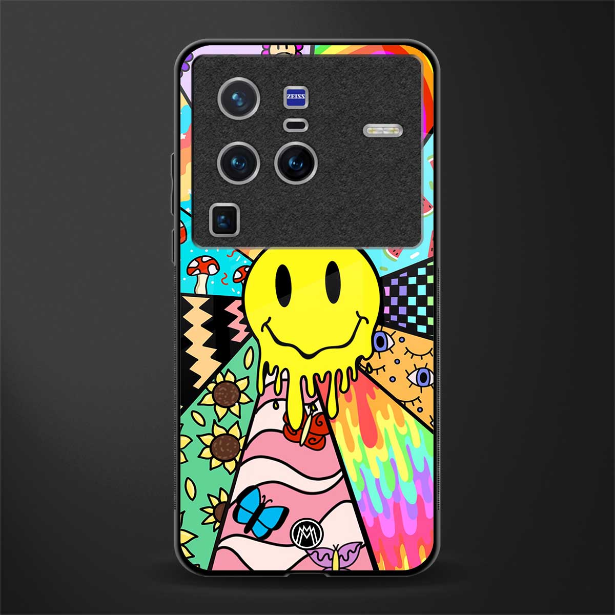 y2k doodle glass case for vivo x80 pro 5g image