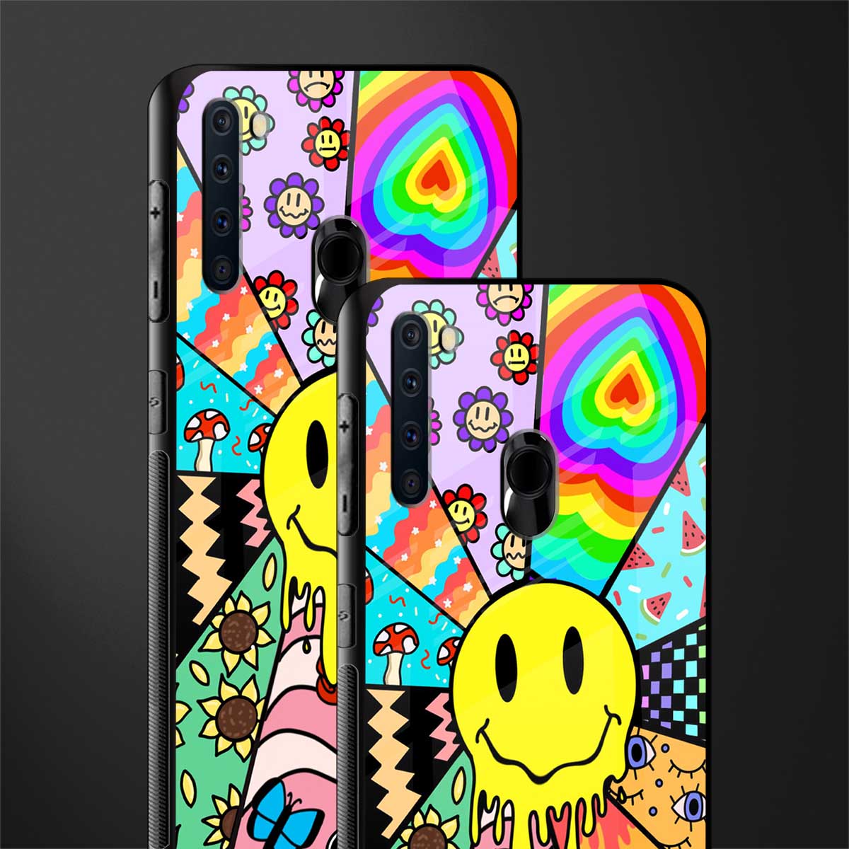 y2k doodle glass case for samsung a21 image-2