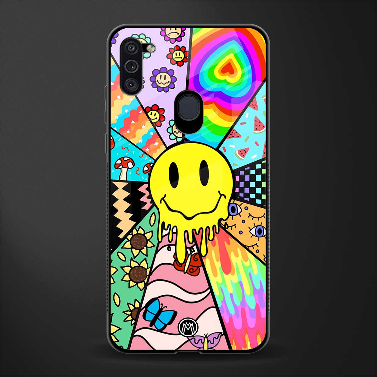 y2k doodle glass case for samsung galaxy m11 image