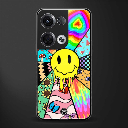 y2k doodle back phone cover | glass case for oppo reno 8 pro