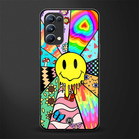 y2k doodle back phone cover | glass case for oppo reno 5