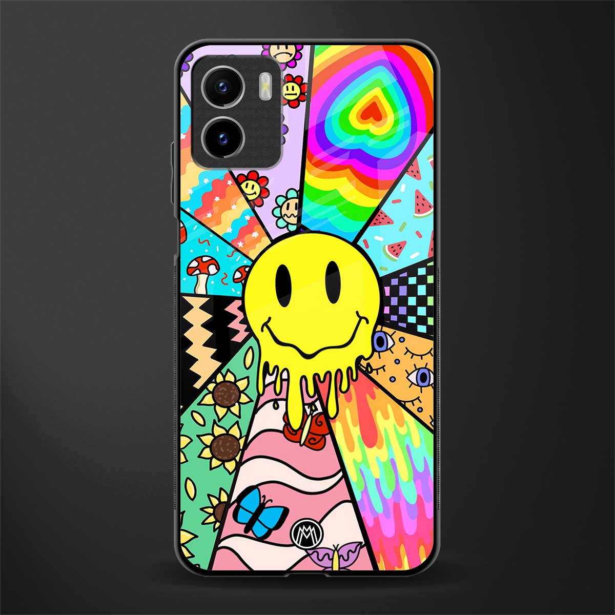 y2k doodle back phone cover | glass case for vivo y72