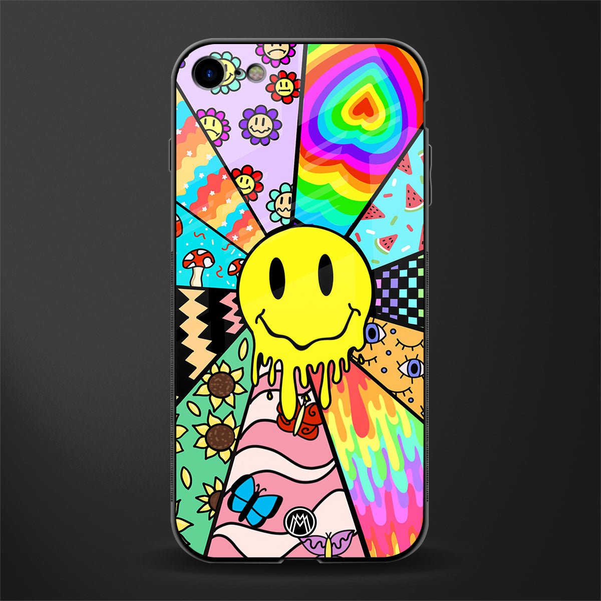 y2k doodle glass case for iphone se 2020 image