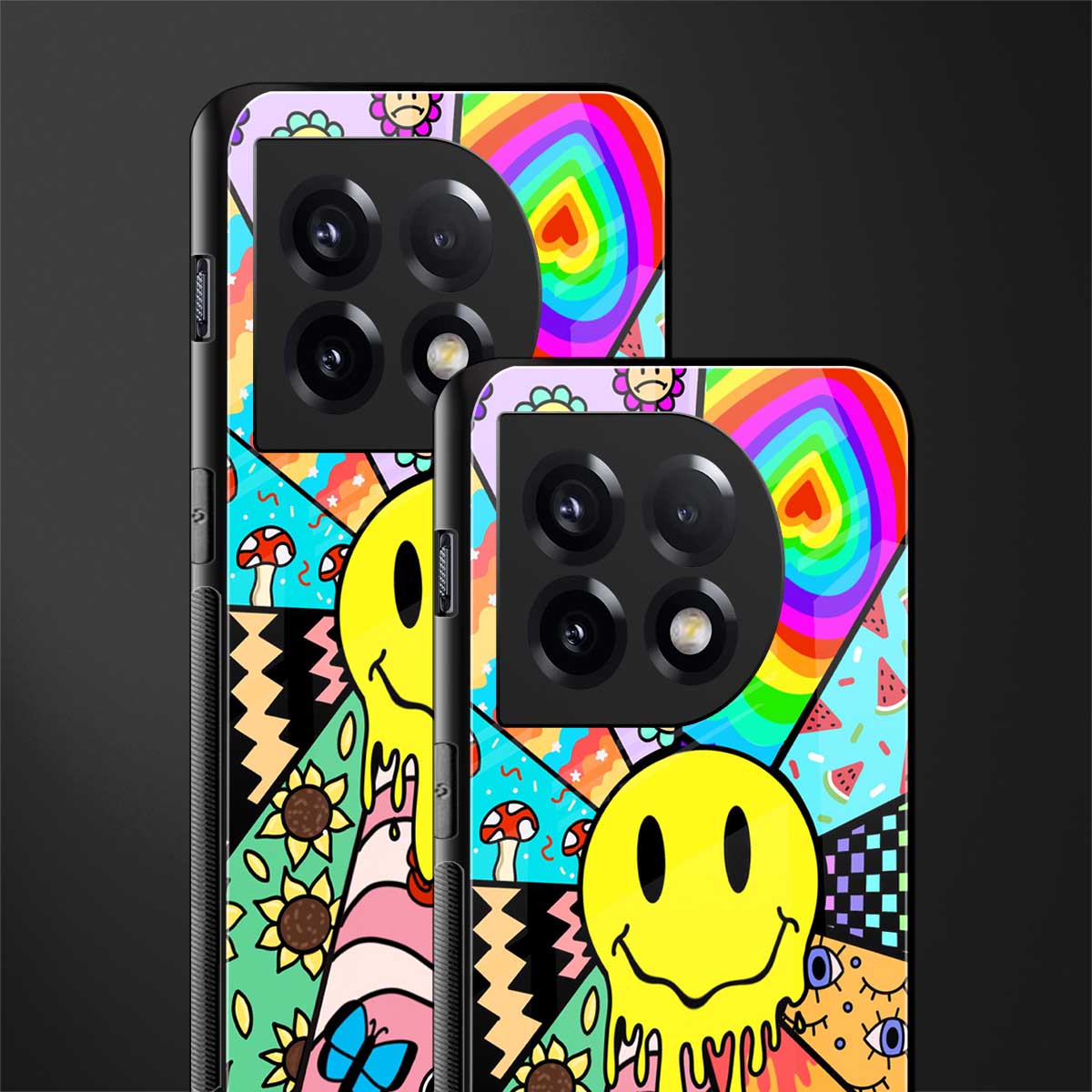 y2k doodle back phone cover | glass case for oneplus 11