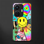 y2k doodle back phone cover | glass case for vivo t1 44w 4g