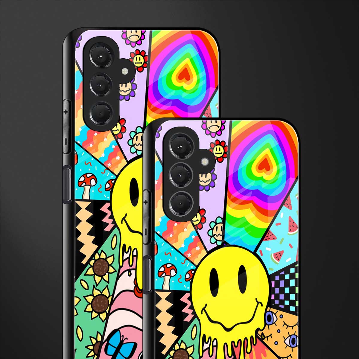 y2k doodle back phone cover | glass case for samsun galaxy a24 4g