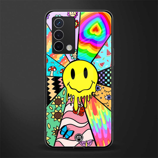 y2k doodle back phone cover | glass case for oppo a74 4g