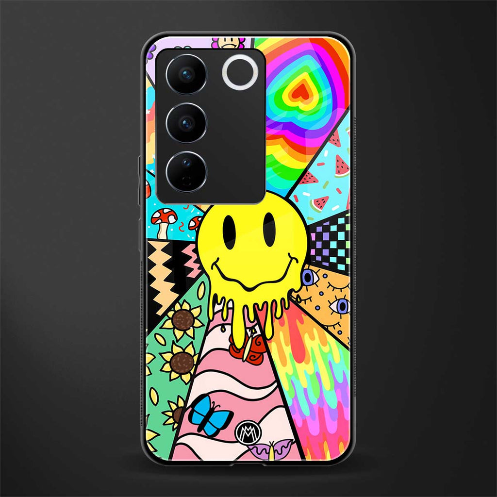 y2k doodle back phone cover | glass case for vivo v27 pro 5g