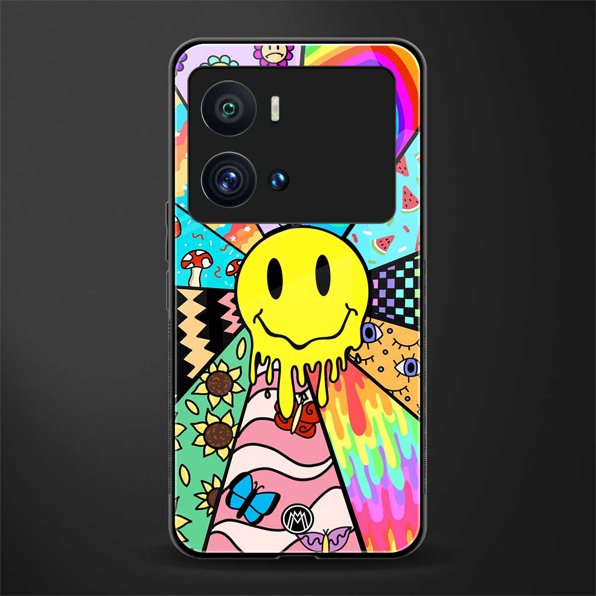 y2k doodle back phone cover | glass case for iQOO 9 Pro