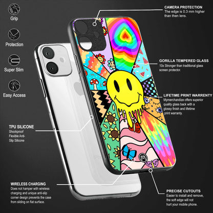 y2k doodle back phone cover | glass case for vivo v25-5g