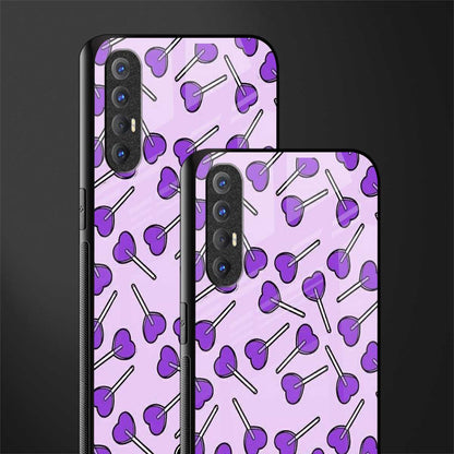 y2k hearts lollipop purple edition glass case for oppo reno 3 pro image-2