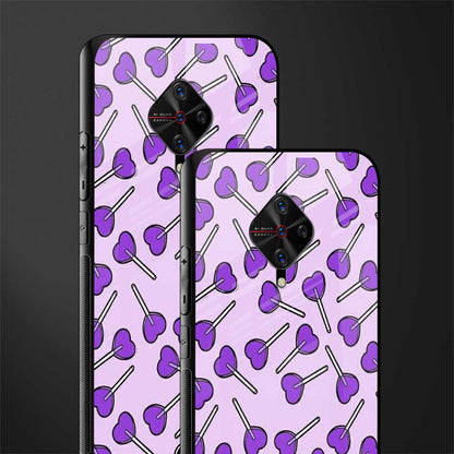 y2k hearts lollipop purple edition glass case for vivo s1 pro image-2