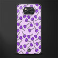 y2k hearts lollipop purple edition glass case for poco x3 image