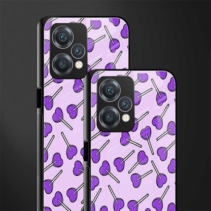 y2k hearts lollipop purple edition back phone cover | glass case for oneplus nord ce 2 lite 5g