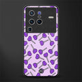 y2k hearts lollipop purple edition glass case for vivo x80 pro 5g image