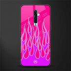 y2k hot pink flames glass case for oppo reno 2f image