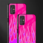 y2k hot pink flames glass case for samsung galaxy m51 image-2