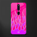 y2k hot pink flames glass case for oppo f11 pro image