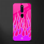 y2k hot pink flames glass case for oppo f11 pro image