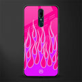 y2k hot pink flames glass case for oppo f11 image