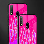 y2k hot pink flames glass case for vivo u20 image-2