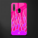 y2k hot pink flames glass case for vivo y19 image