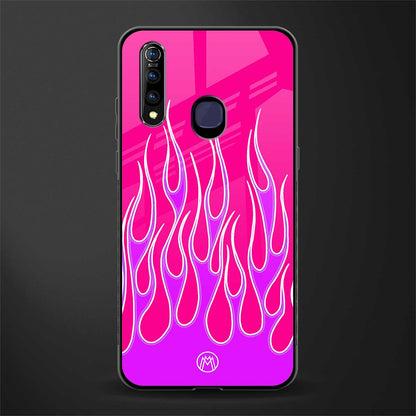 y2k hot pink flames glass case for vivo z1 pro image