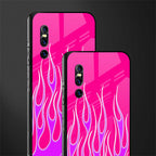 y2k hot pink flames glass case for vivo v15 pro image-2