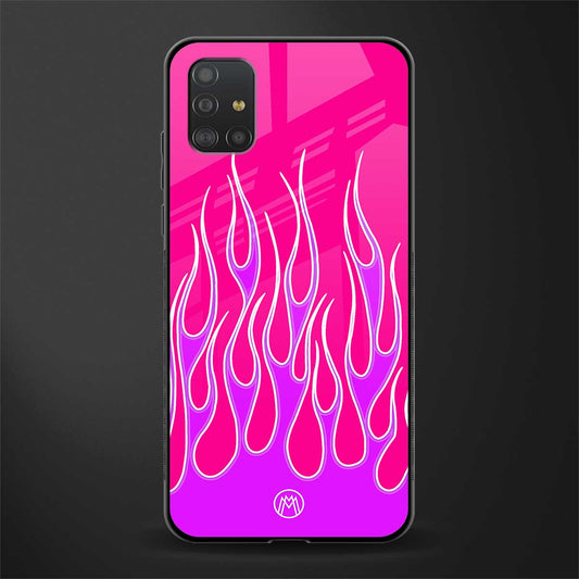 y2k hot pink flames glass case for samsung galaxy a51 image