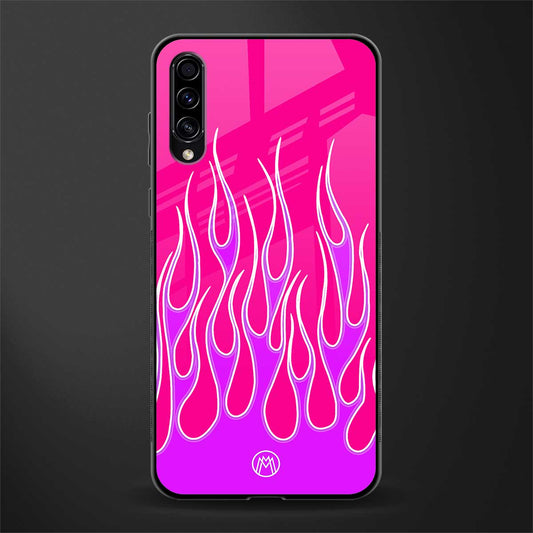 y2k hot pink flames glass case for samsung galaxy a70 image