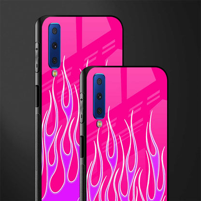 y2k hot pink flames glass case for samsung galaxy a7 2018 image-2