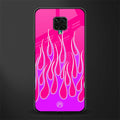 y2k hot pink flames glass case for poco m2 pro image