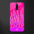 y2k hot pink flames glass case for redmi 8 image