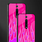 y2k hot pink flames glass case for redmi k20 pro image-2