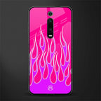 y2k hot pink flames glass case for redmi k20 pro image