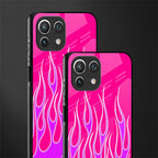y2k hot pink flames glass case for mi 11 lite image-2