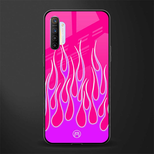 y2k hot pink flames glass case for realme x2 image