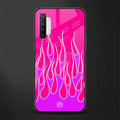 y2k hot pink flames glass case for realme xt image
