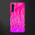 y2k hot pink flames glass case for realme x50 pro image