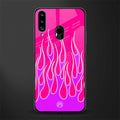 y2k hot pink flames glass case for samsung galaxy a20s image