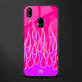 y2k hot pink flames glass case for vivo y95 image