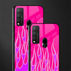 y2k hot pink flames glass case for vivo y30 image-2