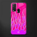 y2k hot pink flames glass case for vivo y30 image