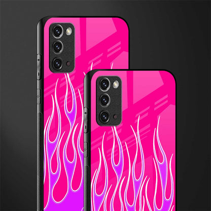 y2k hot pink flames glass case for samsung galaxy note 20 image-2