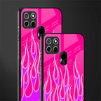 y2k hot pink flames glass case for realme c25 realme c25s image-2