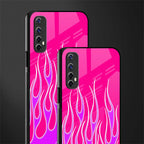 y2k hot pink flames glass case for realme 7 image-2