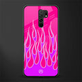 y2k hot pink flames glass case for poco m2 image