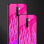 y2k hot pink flames glass case for realme x2 pro image-2